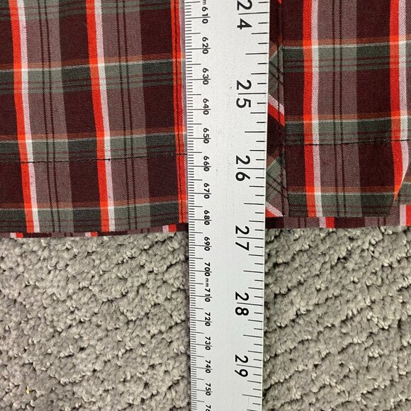 NWOT Outdoor Research Pearl Snap Shirt Men's Small Red Brown Short Sleeve Plaid - Picture 12 of 12